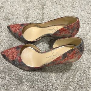 Jessica Simpson floral high heel pump